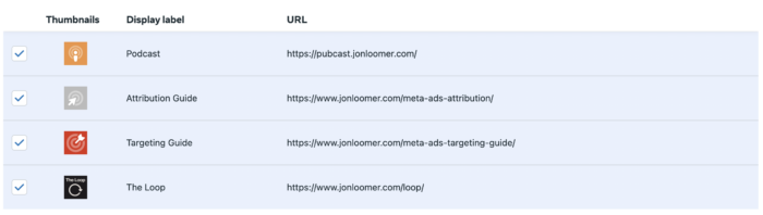 Site links